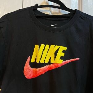Nike Black Tee with White Logo